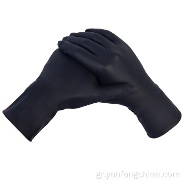 Αδιάβροχο πετρέλαιο Ιατρικό μαύρο μεσαίο γάντια νιτρίλια